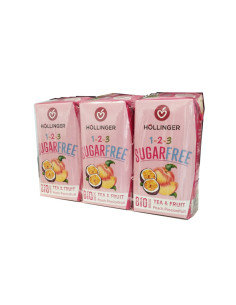 Minibrick Te de melocoton & maracura Stevia Bio 3x200ml Hollinger